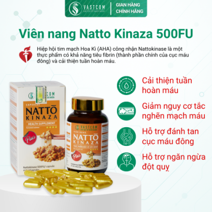 Thực phẩm bảo vệ sức khoẻ VIÊN NANG NATTO KINAZA 60 Viên - VIP553