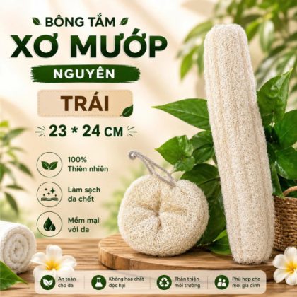 BÔNG TẮM XƠ MƯỚP NGUYÊN  TRÁI - VIP553