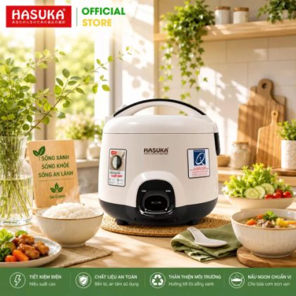 Nồi cơm điện 1,8L HASUKA HSK-883 (Ghi xám - 1,8L)