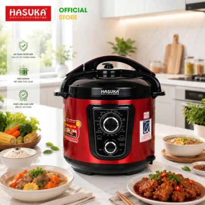 Nồi áp suất đa năng Hasuka HSK-983 (Đỏ - 5L)