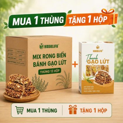 Thùng (12 hộp) Bánh dinh dưỡng mix rong biển 200g