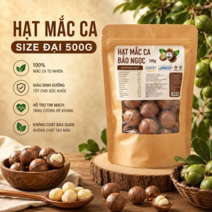 HẠT MẮC CA SIZE ĐẠI 500G 