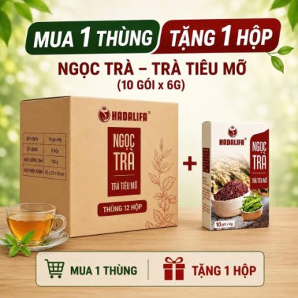 Thùng (12 hộp) Ngọc Trà ( Trà tiêu mỡ) 180g