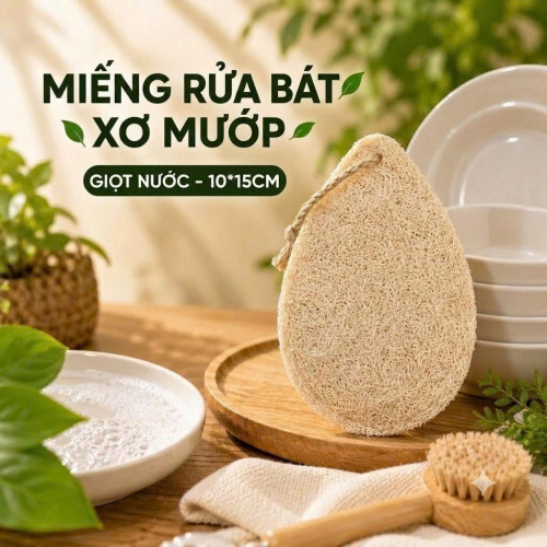 MIẾNG RỬA BÁT XƠ MƯỚP  GIỌT NƯỚC