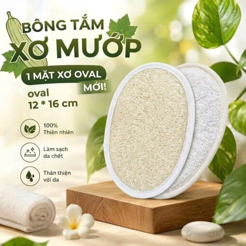 BÔNG TẮM XƠ MƯỚP 1 MẶT XƠ 