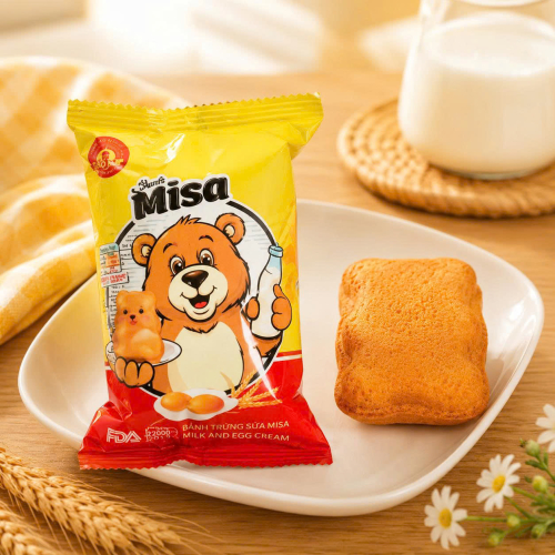 Bánh Misa (cake gấu vị cam) 28g