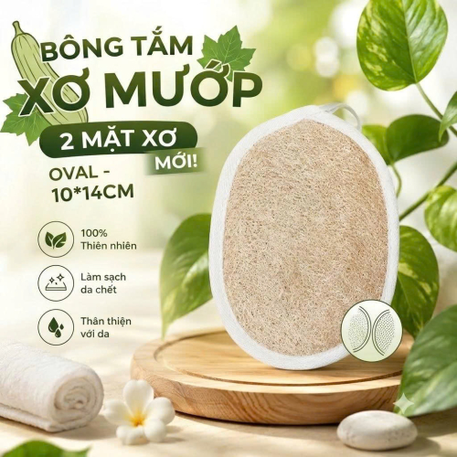 BÔNG TẮM XƠ MƯỚP 2 MẶT XƠ