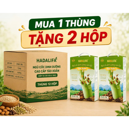 Thùng (12 hộp) Ngũ Cốc Dinh Dưỡng Cao Cấp Tảo Xoắn 540g