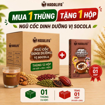 Thùng (12 hộp) Ngũ Cốc Dinh Dưỡng vị socola