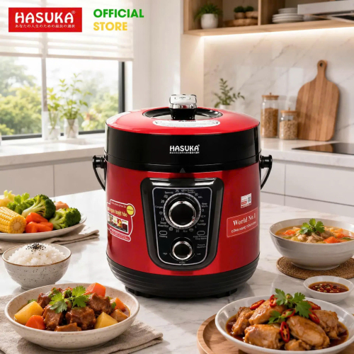 Nồi áp suất  đa năng Hasuka HSK-986 (Đỏ - 5L)