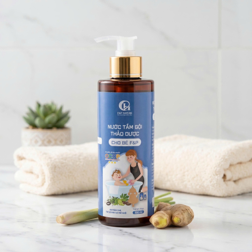 Nước tắm gội thảo dược cho bé F&P  300ml