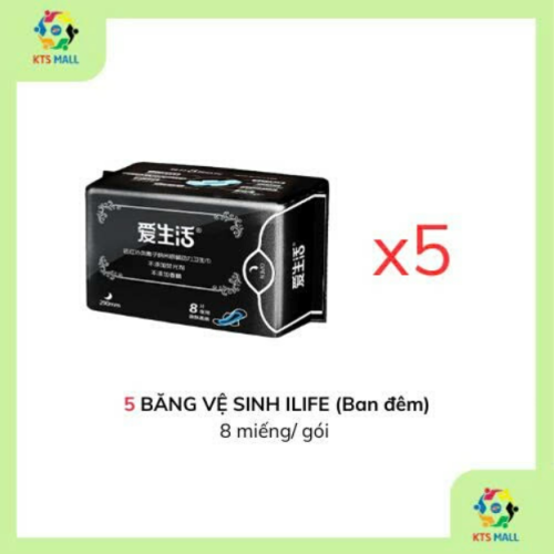 COMBO 5 BĂNG VỆ SINH ILIFE (Ban Đêm)