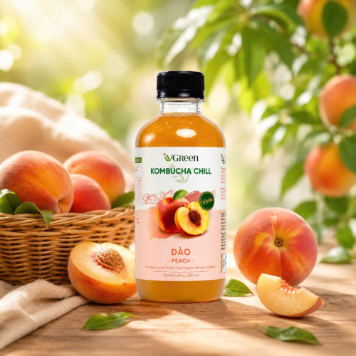 Vkombucha Chill 250ml  Đào