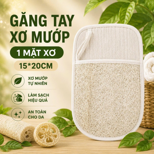 GĂNG TAY XƠ MƯỚP 1 MẶT XƠ 