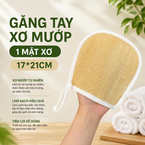 GĂNG TAY XƠ MƯỚP 1 MẶT XƠ