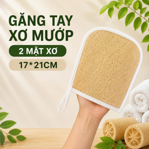 GĂNG TAY XƠ MƯỚP 2 MẶT XƠ 