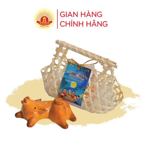 BÁNH NƯỚNG ĐẬU XANH    ( Heo đàn - Giỏ tre ) 250g