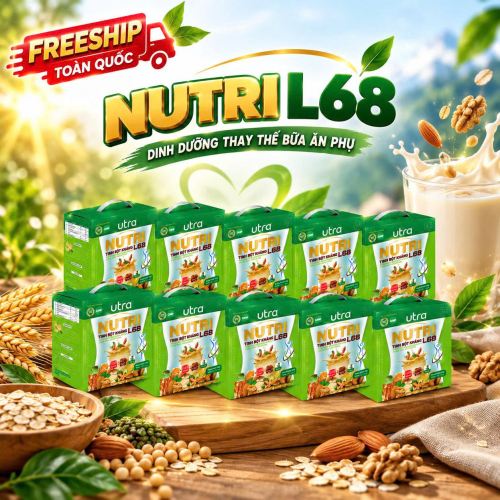 [ COMBO 10 HỘP ] Thực phẩm bổ sung: Dinh dưỡng thay thế bữa ăn phụ Ultra Nutri L68 (Hộp 15 gói)