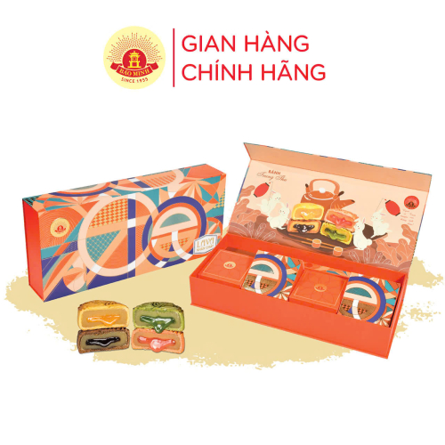 HỘP BÁNH LAVA NHÂN CHAY ( Hộp 4 bánh đặc biết 320g) 