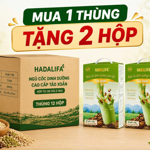 Thùng (12 hộp) Ngũ Cốc Dinh Dưỡng Cao Cấp Tảo Xoắn 540g