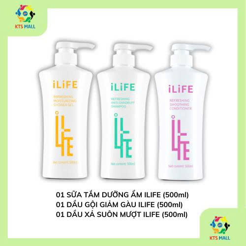 BỘ SẢN PHẨM SỮA TẮM DƯỠNG ẨM, DẦU GỘI GIẢM GÀU, DẦU XẢ SUÔN MƯỢT