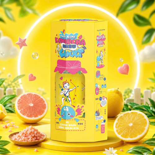 Thạch xanh Kombucha Hasu Canxi  525gr 