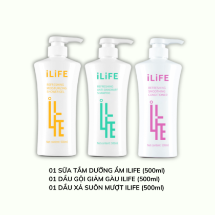 BỘ SẢN PHẨM SỮA TẮM DƯỠNG ẨM, DẦU GỘI GIẢM GÀU, DẦU XẢ SUÔN MƯỢT