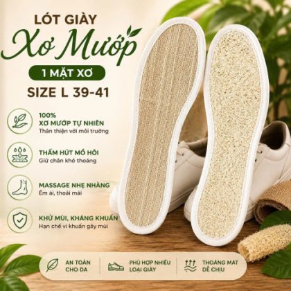 LÓT GIÀY XƠ MƯỚP 1 MẶT XƠ  SIZE L - VIP553