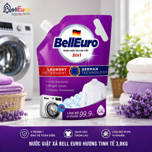Nước Giặt Xả Bell Euro Hương Tinh Tế 3,8kg