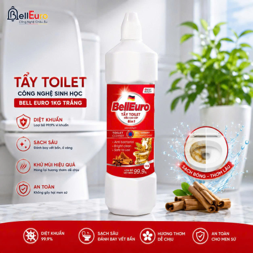 Tẩy Toilet Công Nghệ Sinh Học Bell Euro 1KG Trắng