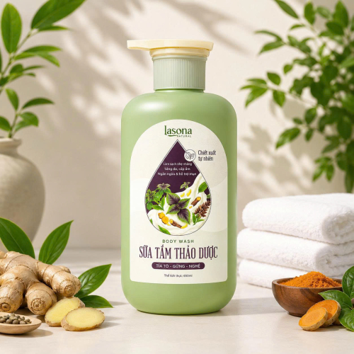 Sữa tắm tía tô gừng nghệ 500ml