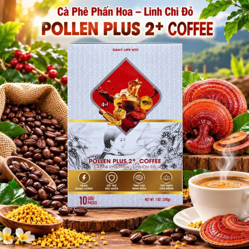 Cà Phê Phấn Hoa – Linh Chi Đỏ -  POLLEN PLUS 2+ COFFEE