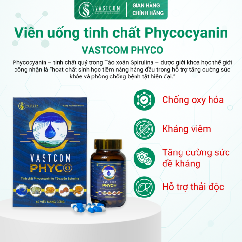 Thực phẩm bổ sung VASTCOM PHYCO 60 Viên