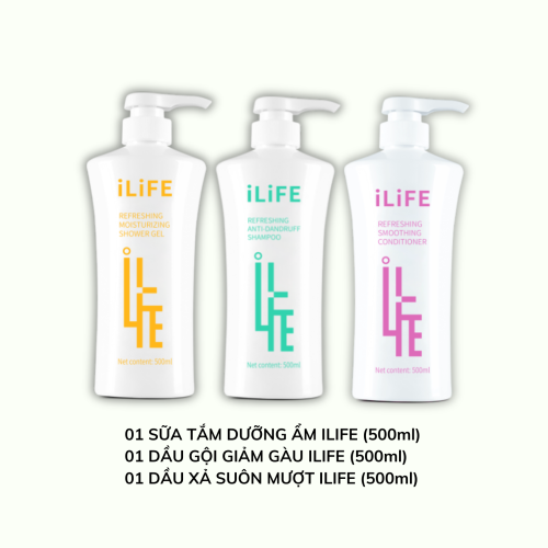 BỘ SẢN PHẨM SỮA TẮM DƯỠNG ẨM, DẦU GỘI GIẢM GÀU, DẦU XẢ SUÔN MƯỢT