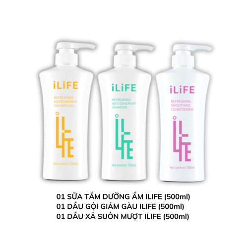 BỘ SẢN PHẨM SỮA TẮM DƯỠNG ẨM, DẦU GỘI GIẢM GÀU, DẦU XẢ SUÔN MƯỢT