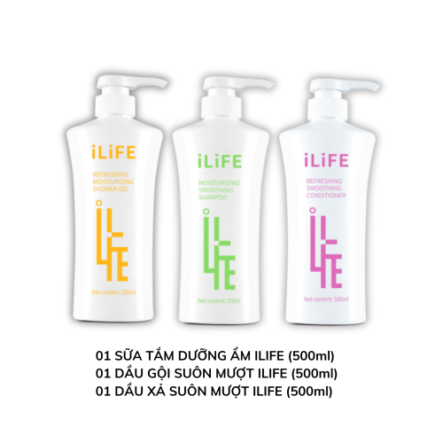 BỘ SẢN PHẨM SỮA TẮM DƯỠNG ẨM, DẦU GỘI SUÔN MƯỢT, DẦU XẢ SUÔN MƯỢT