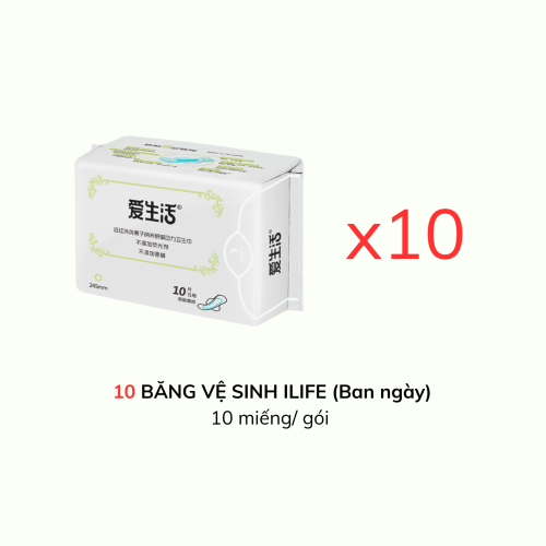 COMBO 10 BĂNG VỆ SINH ILIFE (Ban ngày)