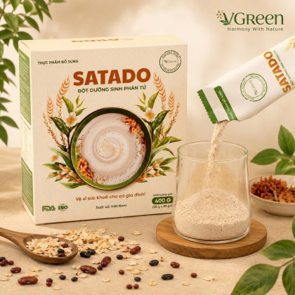 Thực phẩm bổ sung SATADO Bột  Dưỡng Sinh Phân Tử 400g 