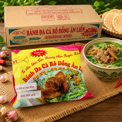  [Freeship] Thùng 20 Bánh đa cá rô đồng ăn liền Khánh Thọ 120g (đỏ) 