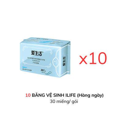 COMBO 10 BĂNG VỆ SINH ILIFE (Hàng ngày)