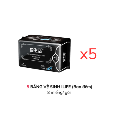 COMBO 5 BĂNG VỆ SINH ILIFE (Ban Đêm)