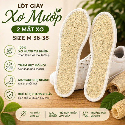 LÓT GIÀY XƠ MƯỚP 2 MẶT XƠ  SIZE M 