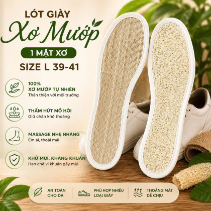LÓT GIÀY XƠ MƯỚP 1 MẶT XƠ  SIZE L 