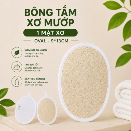 BÔNG TẮM XƠ MƯỚP 1 MẶT XƠ
