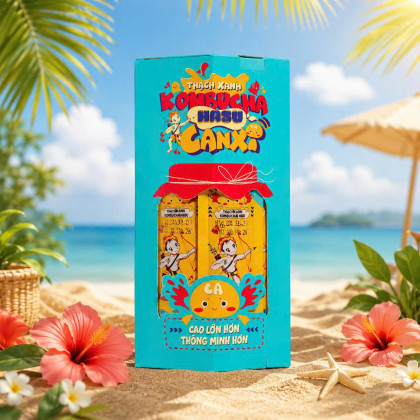 Thạch xanh Kombucha Hasu Canxi  1.050g 