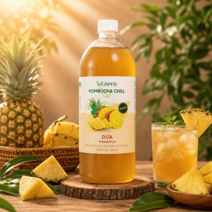 Vkombucha Chill  1000ml  Dứa 