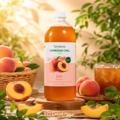 Vkombucha Chill  1000ml   Đào 