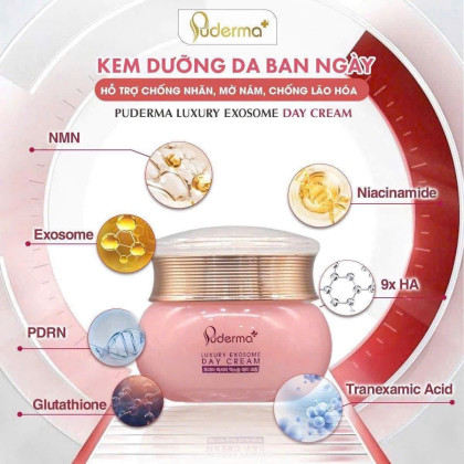 Kem dưỡng da ban ngày PUDERMA luxury exosome day cream	Hộp 1 hũ	50g