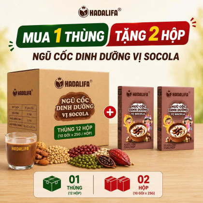 Thùng (12 hộp) Ngũ Cốc Dinh Dưỡng vị socola