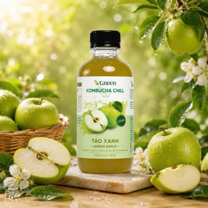 Vkombucha Chill  250ml Táo Xanh 
